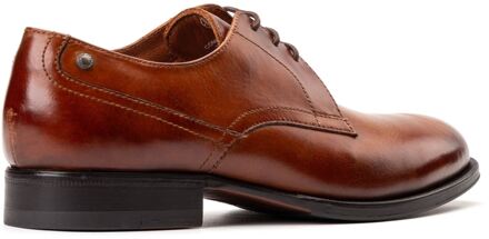 BASE LONDON Edison Leren Herenschoenen Met Veters In Verbrand Bruin