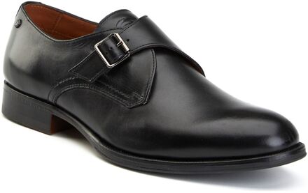 BASE LONDON Faraday Heren Zwarte Leren Schoenen - EU 42 / UK 8