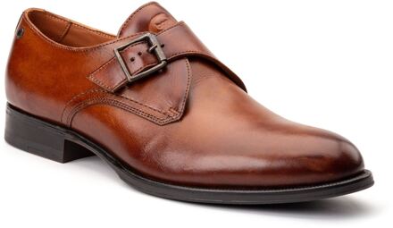 BASE LONDON Faraday Lederen Heren Schoenen in Verbrande Tan Bruin - EU 42 / UK 8