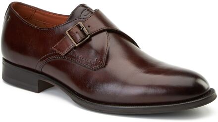 BASE LONDON Faraday Leren Heren Schoenen in Gebrande Bruin - EU 39/ UK 6