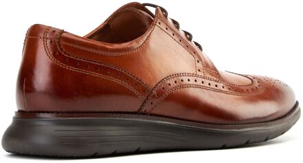 BASE LONDON Flight 25 Leren Herenbrandschoenen In Verbrande Tan Kleur Bruin - EU 46 / UK 11
