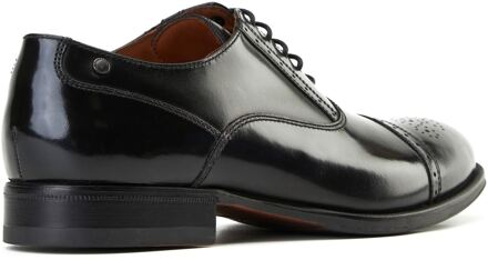 BASE LONDON Franklin Leren Zwarte Oxford Schoenen Voor Heren