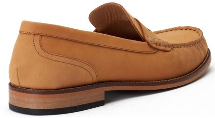 BASE LONDON Garfield Leren Heren Loafers In Verbrande Tan Kleur. Bruin - EU 40.5 / UK 7