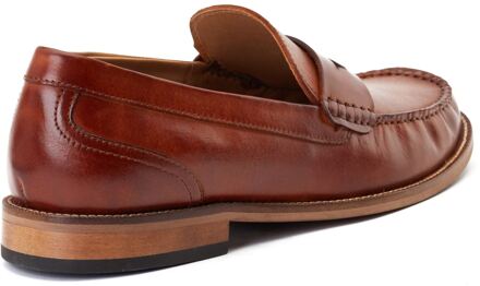 BASE LONDON Garfield Leren Herenpantoffels Burnt Tan Bruin - EU 44.5 / UK 10