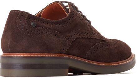 BASE LONDON Hatfield Lederen Herenschoenen In Verbrand Bruin Met Brogue-Details - EU 47.5 / UK 12