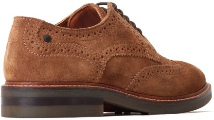 BASE LONDON Hatfield Leren Heren Gember Brogues Schoenen Camel