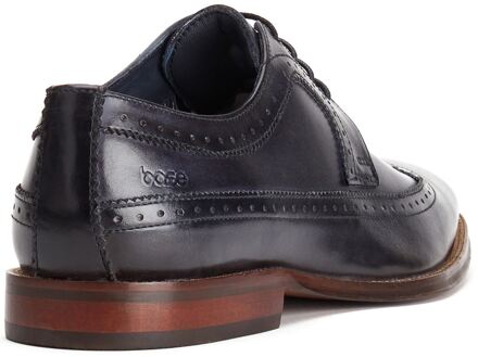 BASE LONDON Havisham Leren Heren Marineblauwe Derby Schoenen - maat Navy