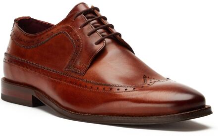 BASE LONDON Havisham Leren Heren Tan Derby Schoenen Bruin - EU 42 / UK 8