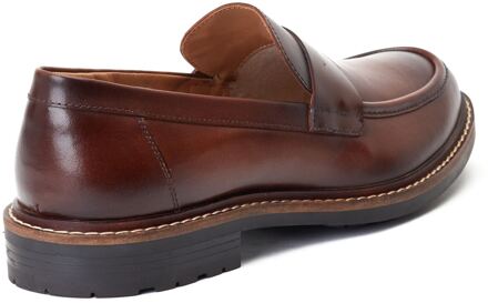 BASE LONDON Ivey Leder Heren Boombruin Loafers - maat