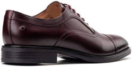 BASE LONDON Leren Bordo Oxford Schoenen voor Heren Wijnrood - EU 44.5 / UK 10