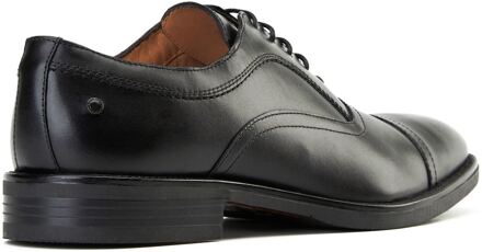 BASE LONDON Leren Heren zwarte Oxford schoenen met revers