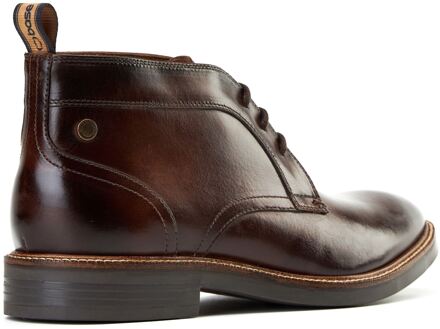 BASE LONDON Lincoln Lederen Heren Burnt Brown Enkellaarsjes Bruin - EU 46 / UK 11