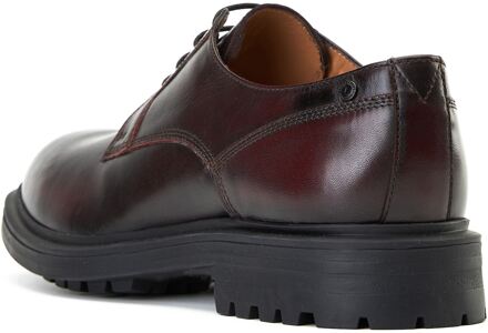 BASE LONDON Locke Leren Herenschoenen Bordo met Veters Wijnrood - EU 46 / UK 11