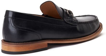 BASE LONDON Madison leren herenpantoffels zwart - EU 42 / UK 8