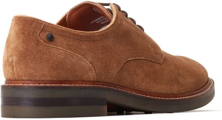 BASE LONDON Mawley Leren Heren Gemberkleurige Oxford Schoenen Camel