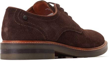 BASE LONDON Mawley Leren Herenschoenen In Verbrand Bruin Oxford-Model - EU 42 / UK 8