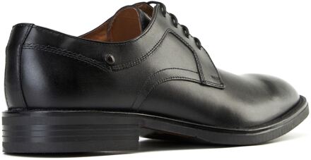 BASE LONDON Mouw Leren Heren Zwarte Veterschoenen - EU 42 / UK 8