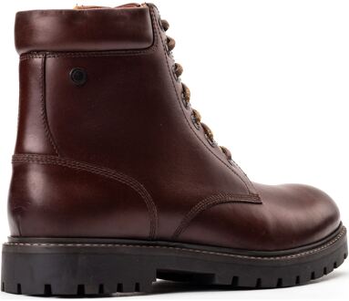 BASE LONDON Nickel Leren Heren Bruine Enkellaarzen