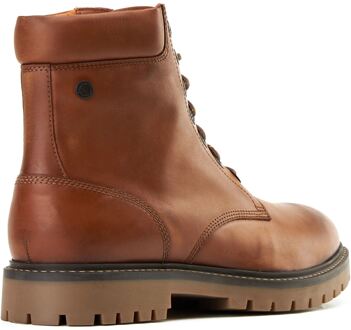 BASE LONDON Nickel Leren Heren Enkellaarzen In Tan Bruin - EU 44.5 / UK 10