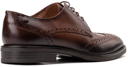BASE LONDON Pocket Leren Heren Bruine Brogues Schoenen - EU 46 / UK 11