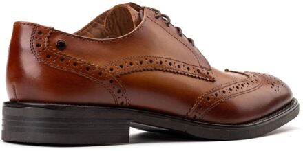 BASE LONDON Pocket Leren Heren Tan Brogue Schoenen Bruin