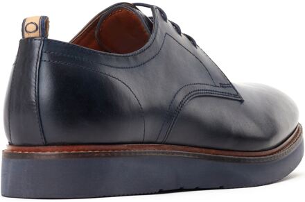 BASE LONDON Roly Leren Heren Navy Veterschoenen