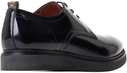 BASE LONDON Roly Leren Zwarte Oxford Schoenen Voor Heren