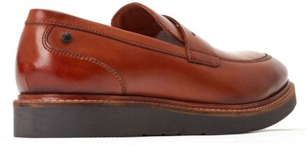 BASE LONDON Sid Leren Heren Tan Loafers Bruin - EU 42 / UK 8