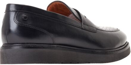 BASE LONDON Sid Leren Herenpantoffels Zwart - EU 44.5 / UK 10