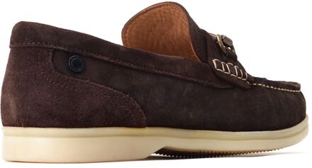 BASE LONDON Snapper Leder Mannen Burnt Brown Loafers Bruin - EU 40.5 / UK 7
