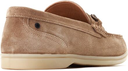 BASE LONDON Snapper Leer Heren Sand Loafers Bruin - EU 42 / UK 8