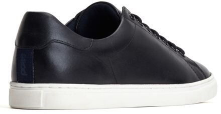 BASE LONDON Tucker Leer Heren Zwart Trainers - EU 40.5 / UK 7