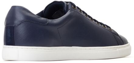 BASE LONDON Tucker leren herenschoenen in marineblauw Navy - EU 42 / UK 8