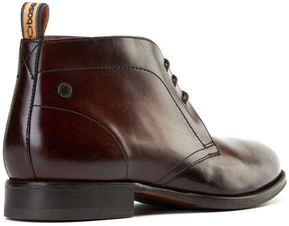 BASE LONDON Wallis Leren Heren Enkellaarzen In Verbrand Bruin - EU 44.5 / UK 10