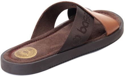 BASE LONDON Webb Leren Heren Sandalen In Verbrande Bruine Kleur - EU 47.5 / UK 12