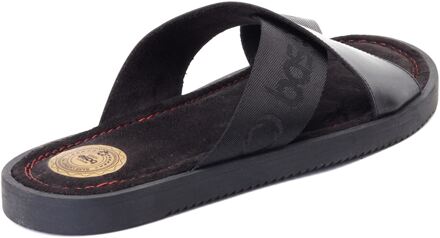 BASE LONDON Webb Leren Heren Sandalen Zwart - maat