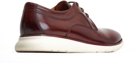 BASE LONDON Wing Leren Herenschoenen In Verbrand Bruin Derby Model