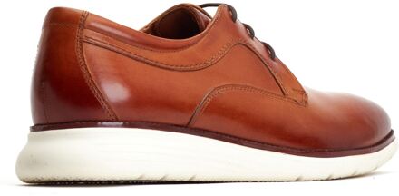 BASE LONDON Wing Leren Herenschoenen In Verbrande Tan Kleurige Derby-Stijl Bruin - EU 44.5 / UK 10