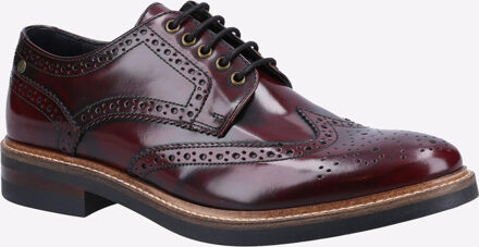 BASE LONDON Woburn Leren Heren Bordeaux Brogue Schoenen Bourgogne - EU 44.5 / UK 10
