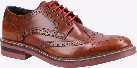 BASE LONDON Woburn Leren Heren Tan Brogues Schoenen Bruin