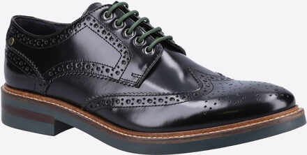 BASE LONDON Woburn Leren Heren Zwarte Brogues Schoenen