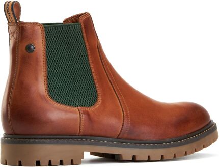 BASE LONDON Zinc Leren Heren Laarzen In Tan Bruin