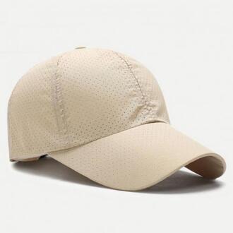 Baseball Cap Ademend Snel Droog 2 Materialen Verstelbare Sport Cap Voor Wandelen khaki