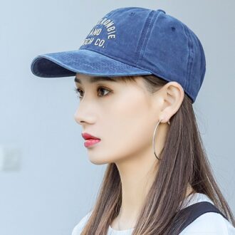 Baseball Cap Hoed Dame Zomer Show Gezicht Meisje Zomer Mode Geborduurde Cap Caps Doek Masker Cap Zonnekleppen Voor vrouwen Blauw