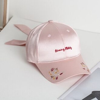 baseball cap met Bloem canvas Snapback caps voor vrouwen Vrouwelijke cap hoed Strass Denim cap Roze