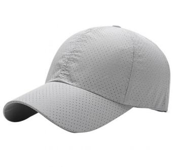 Baseball Cap Zomer Effen Kleur Snapback Unisex Sneldrogend Mesh Baseball Cap Outdoor Zonnehoed Mode Verstelbare Caps Lichtgrijs