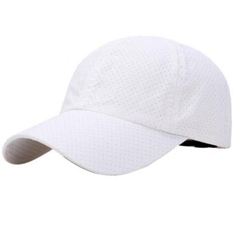 Baseball Cap Zomer Effen Kleur Snapback Unisex Sneldrogend Mesh Baseball Cap Outdoor Zonnehoed Mode Verstelbare Caps wit