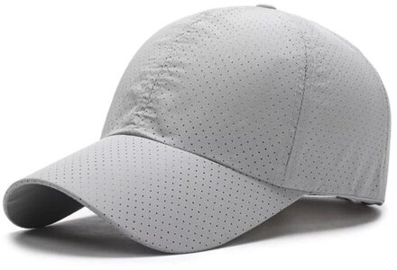 Baseball Cap Zomer Mesh Hoeden Licht Boord Effen Kleur Unisex Verstelbare Caps Outdoor Zon Bescherming Casual Ademende Hoed licht grijs