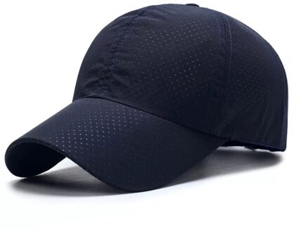Baseball Cap Zomer Mesh Hoeden Licht Boord Effen Kleur Unisex Verstelbare Caps Outdoor Zon Bescherming Casual Ademende Hoed marine blauw