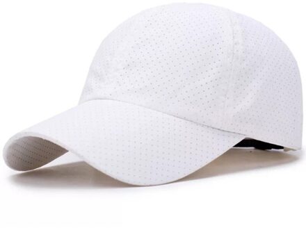 Baseball Cap Zomer Mesh Hoeden Licht Boord Effen Kleur Unisex Verstelbare Caps Outdoor Zon Bescherming Casual Ademende Hoed wit